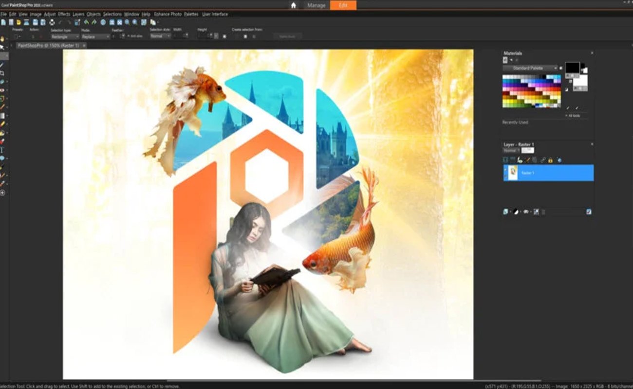 PaintShop Pro, photo editing software, creative design tools, AI photo editor